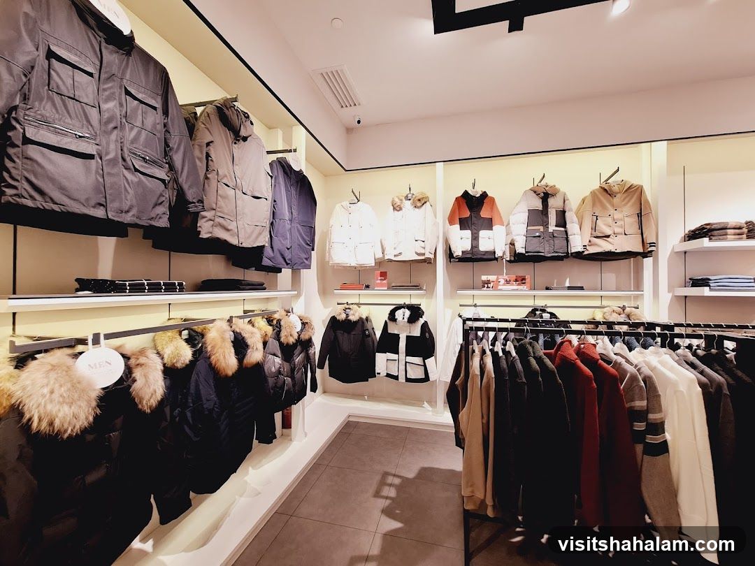 Winter Coats and Apparel Display