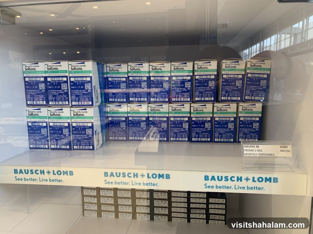 Bausch + Lomb Contact Lenses Display