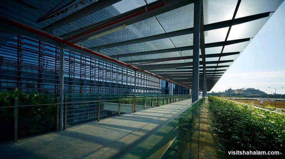 Modern Building Exterior with Walkway