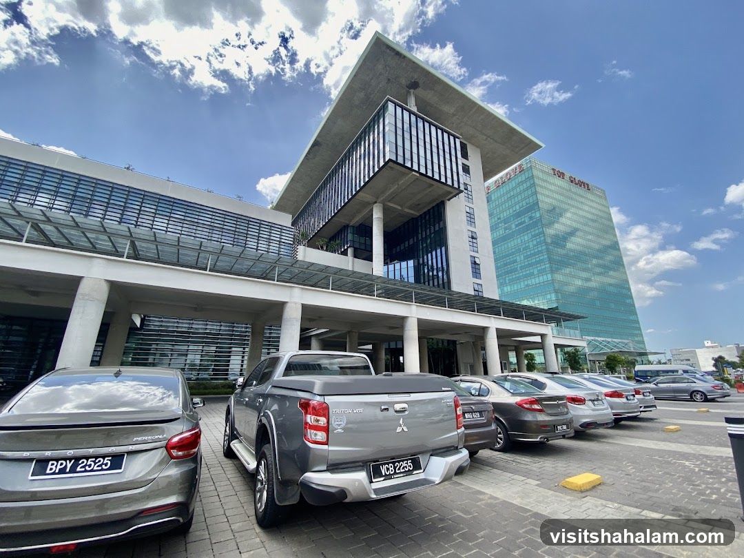 Modern Office Buildings and Parking Lot