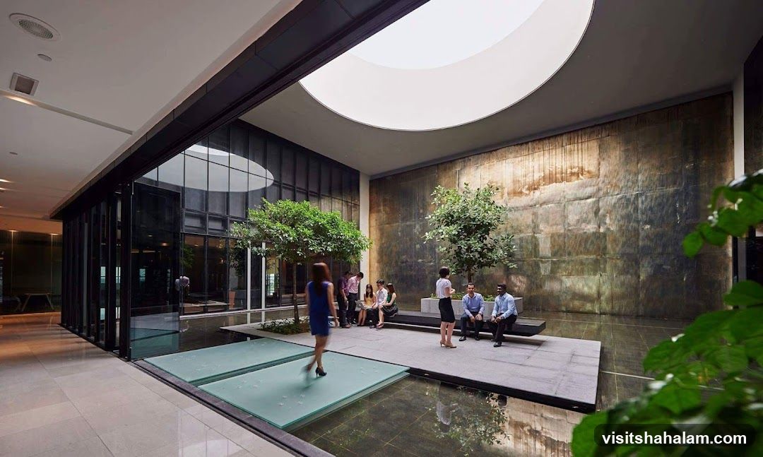 Modern Atrium with Water Feature