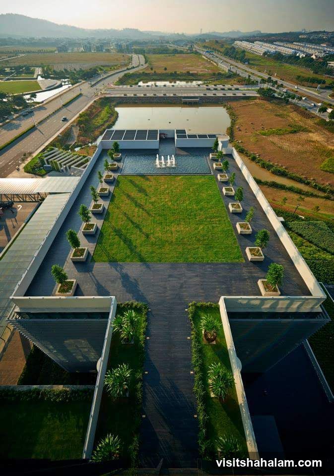 Rooftop Garden with Pool and Fountain