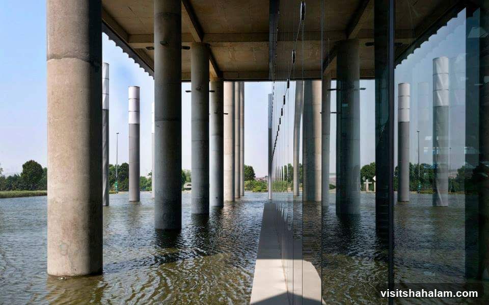 Modern Building with Water Feature