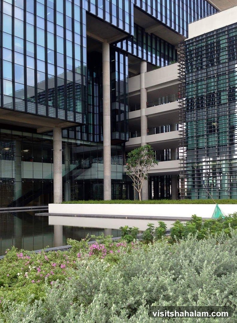 Modern Building with Reflecting Pool
