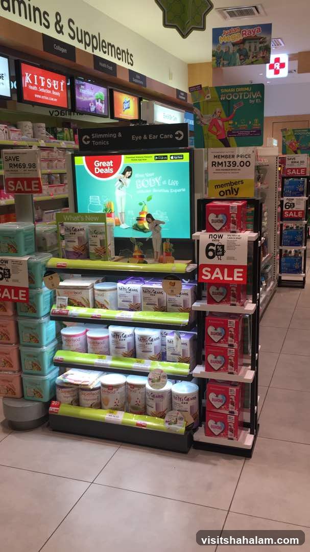 Health and Supplements Store Display