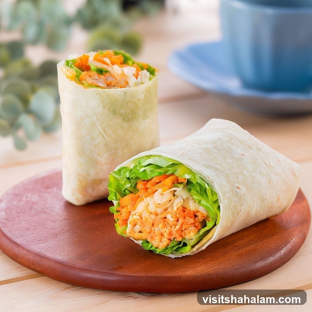 Two Wraps on a Wooden Board