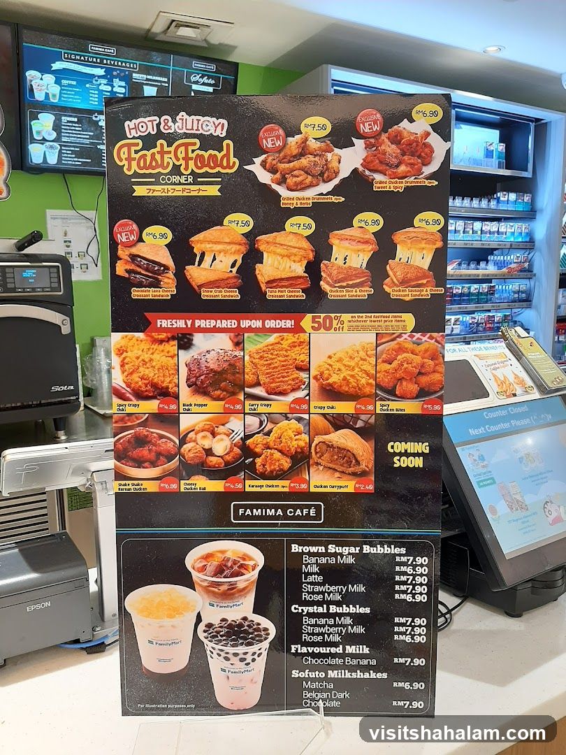 Famima Cafe Fast Food Corner Menu