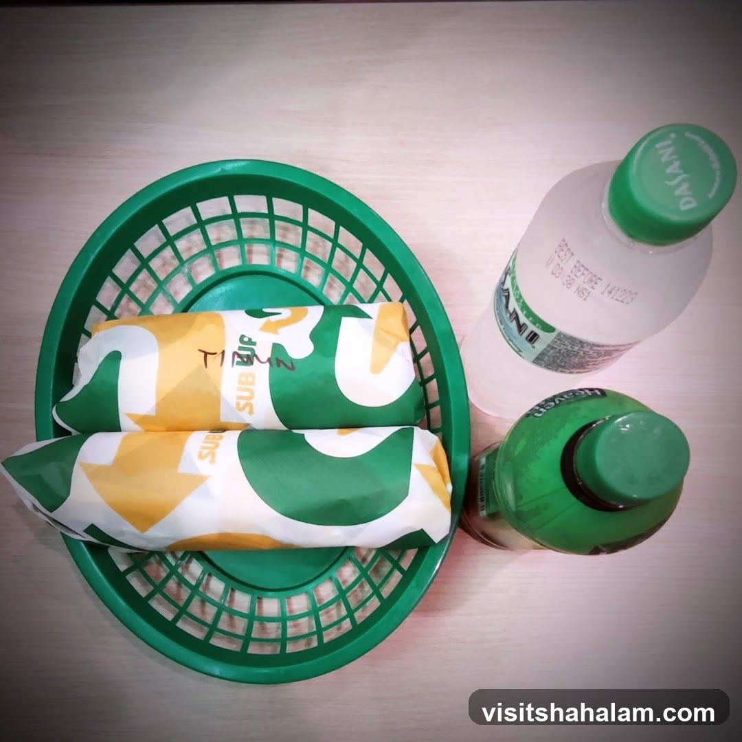 Subway Sandwiches and Drinks