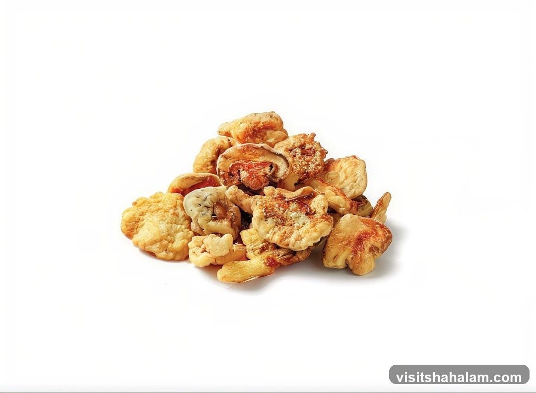 Pile of Dried Mushrooms