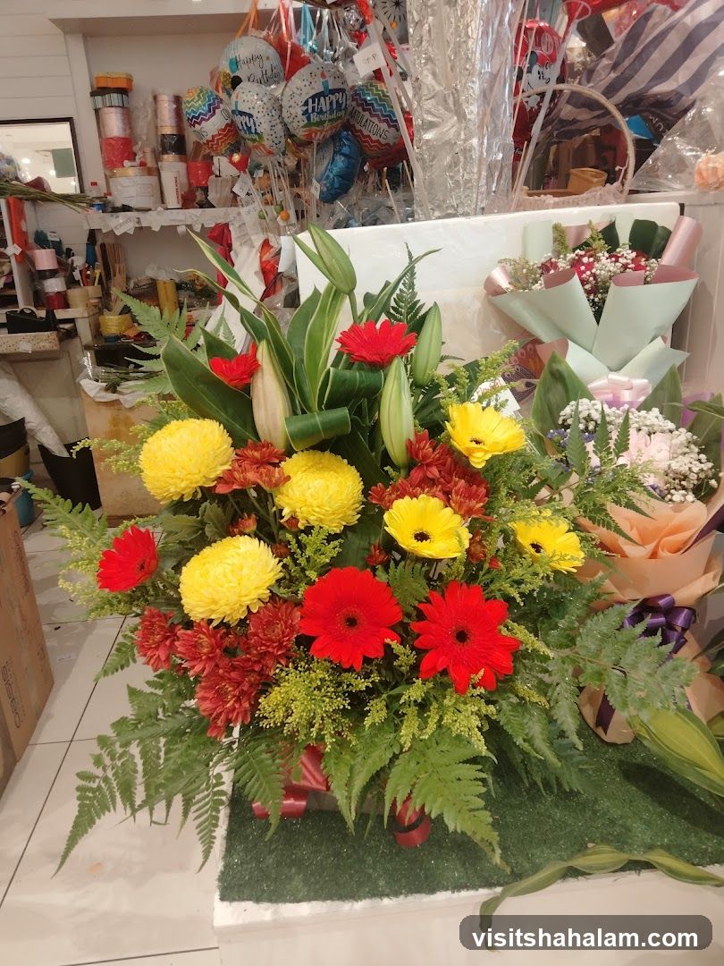 Flower Arrangement with Balloons