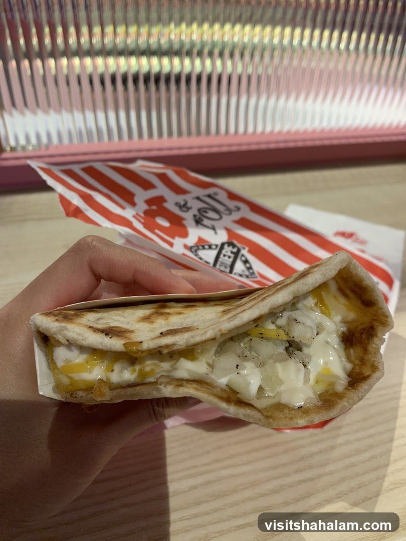 Quesadilla with cheese and onions