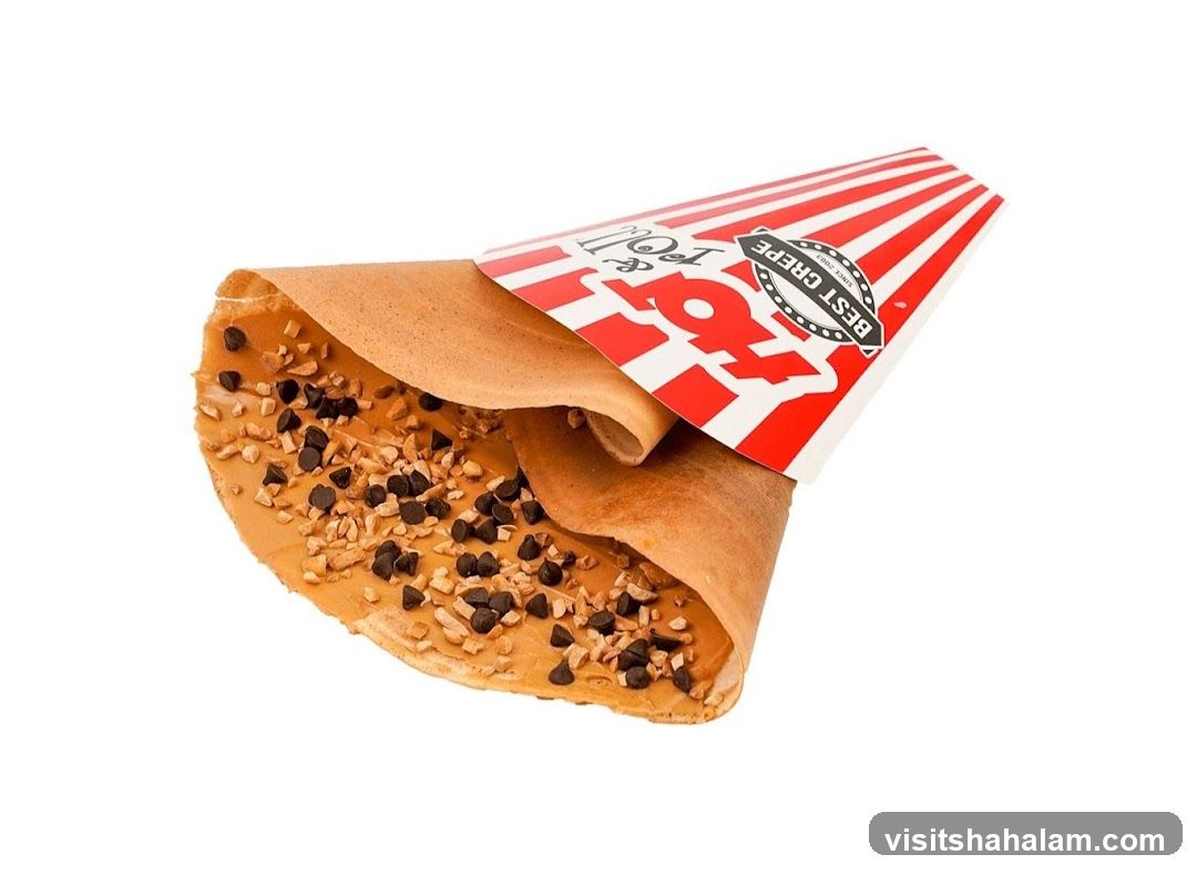 Peanut Butter Chocolate Chip Crepe