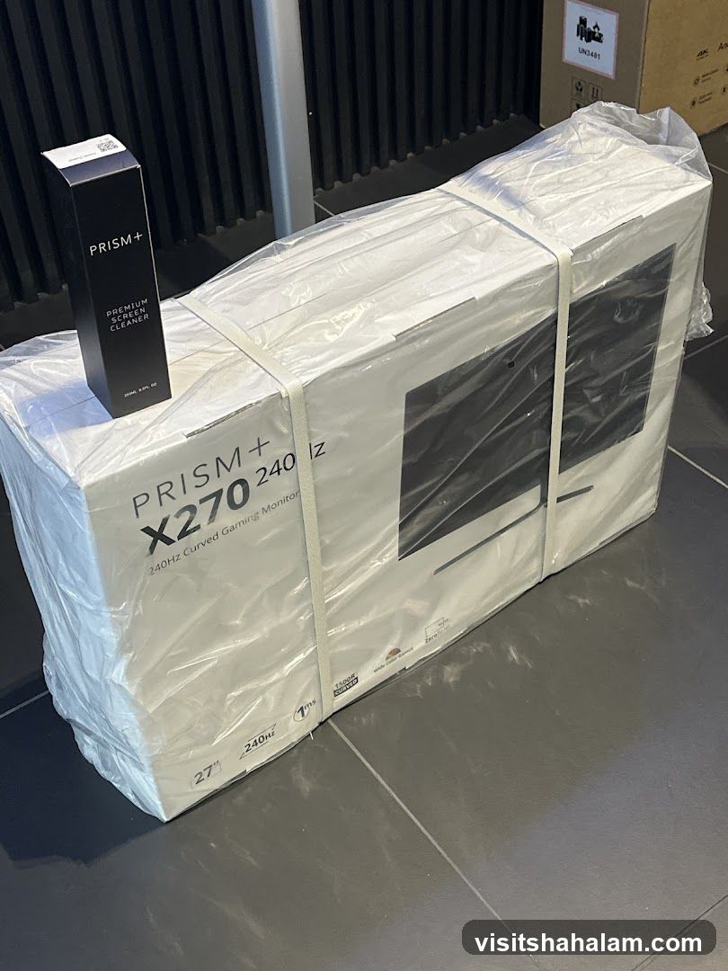 PRISM+ X270 240Hz Curved Gaming Monitor and Screen Cleaner