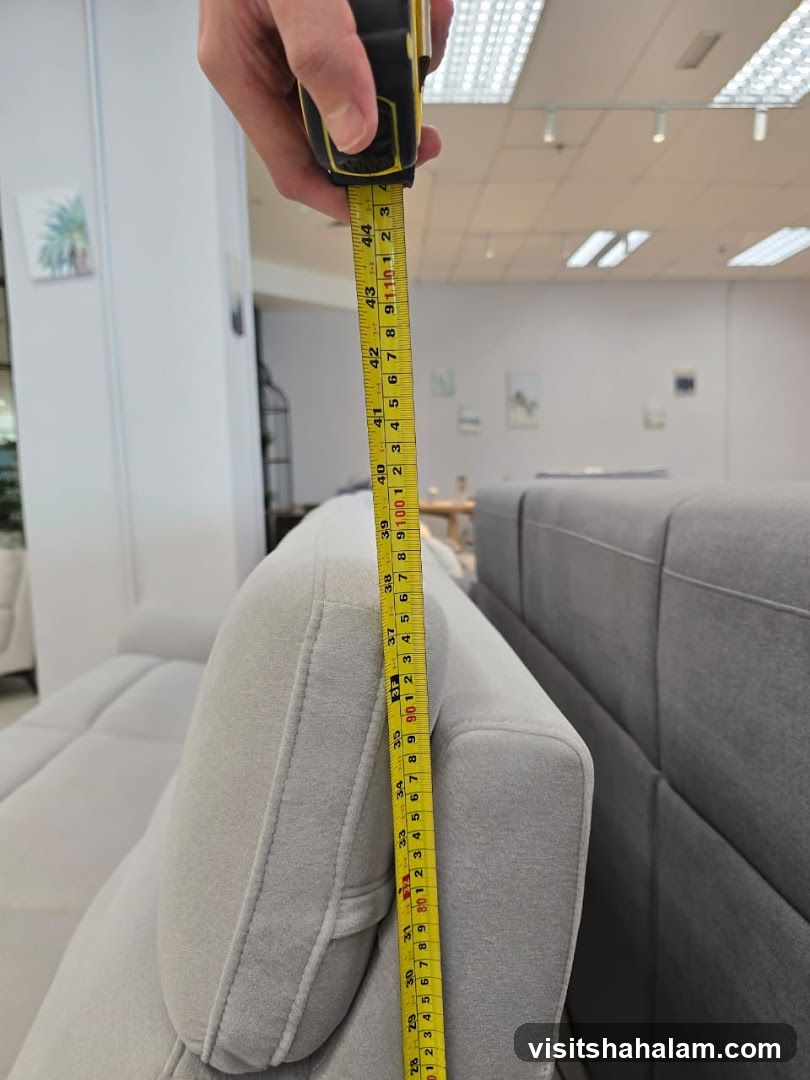 Measuring Sofa Height