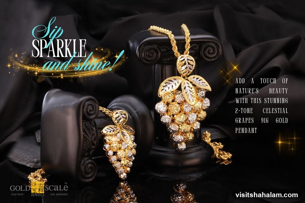 Gold Grape Pendant Advertisement