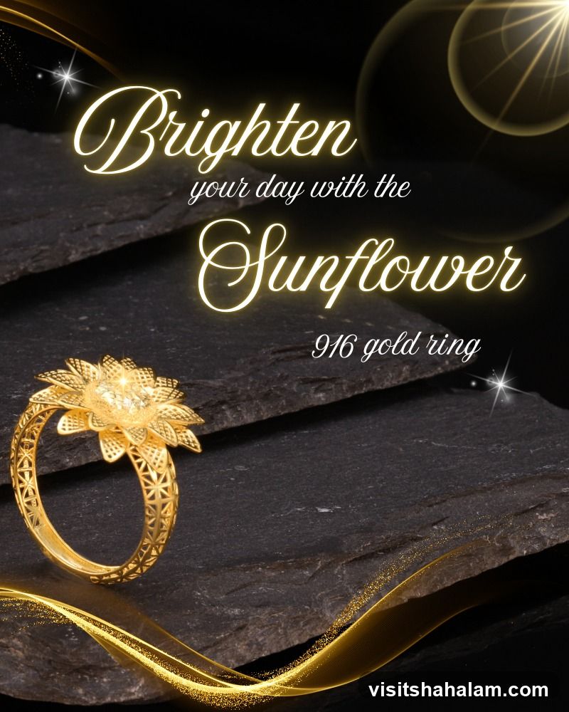 Sunflower 916 Gold Ring