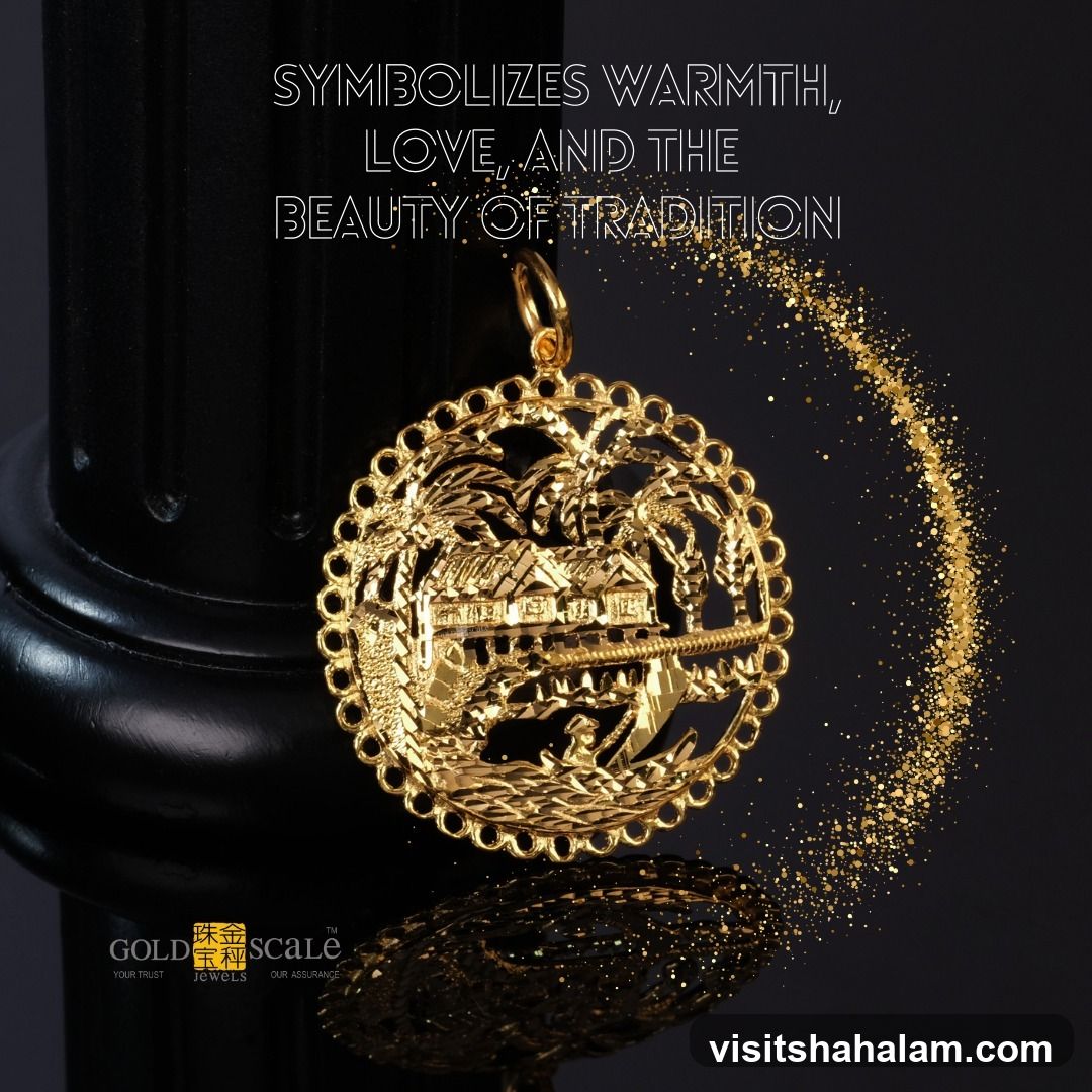 Gold Pendant with Traditional Design