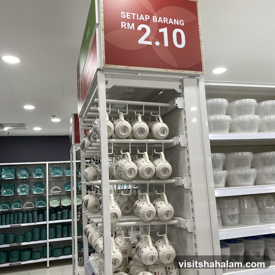 Mugs and Storage Containers on Display