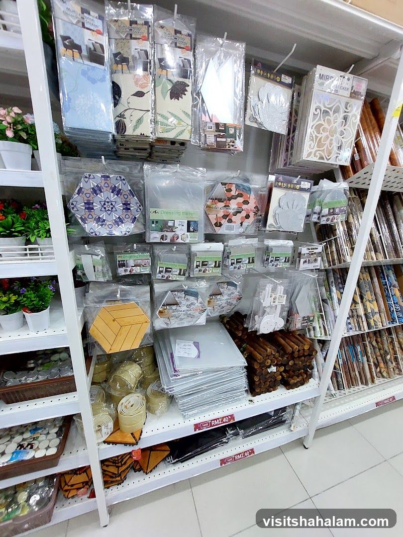 Home Decor Items on Shelves