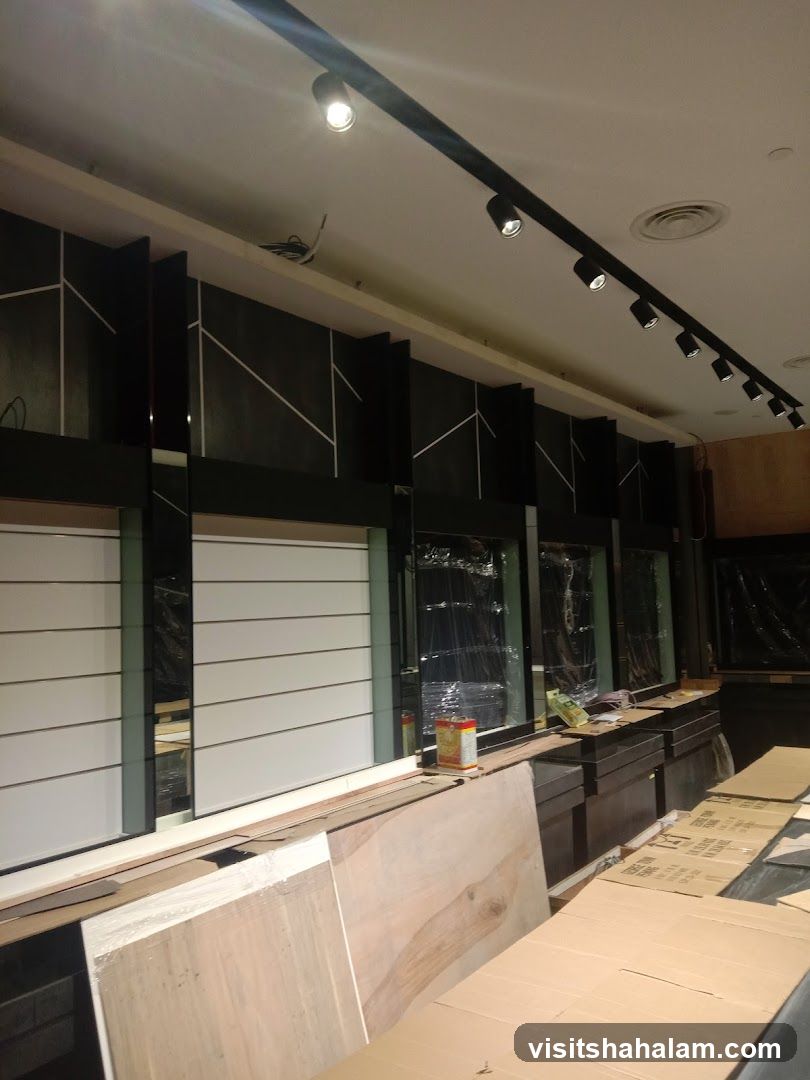 Interior of a store under renovation