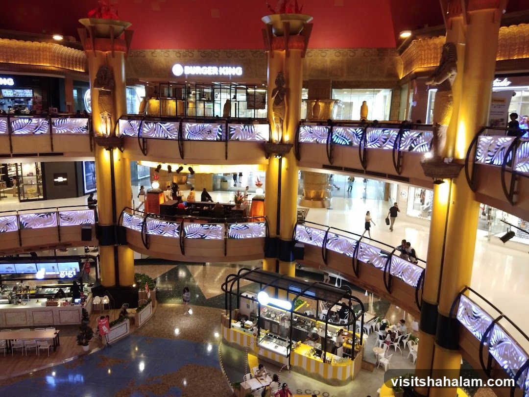 Interior of a multi-level shopping mall
