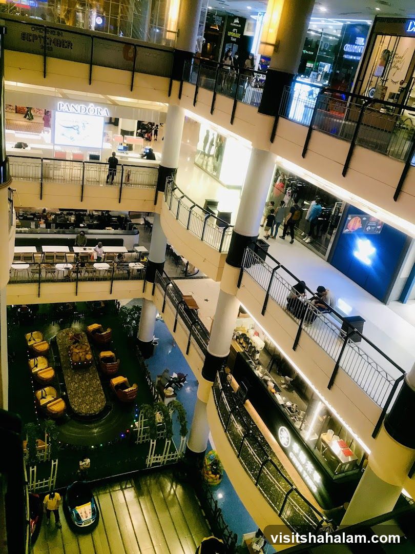 Multi-level shopping mall interior