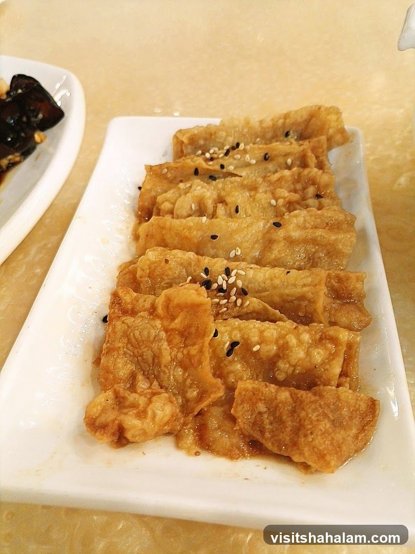 Fried Tofu Skin with Sesame Seeds