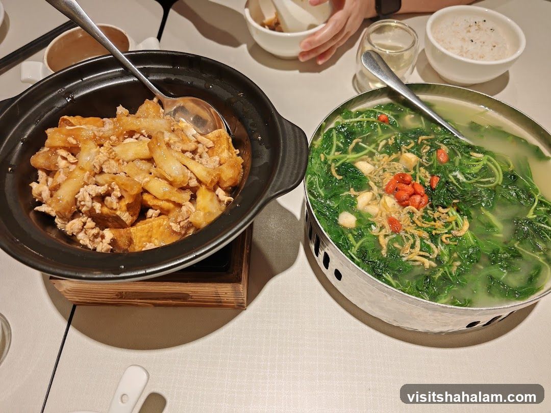 Two Dishes and Rice
