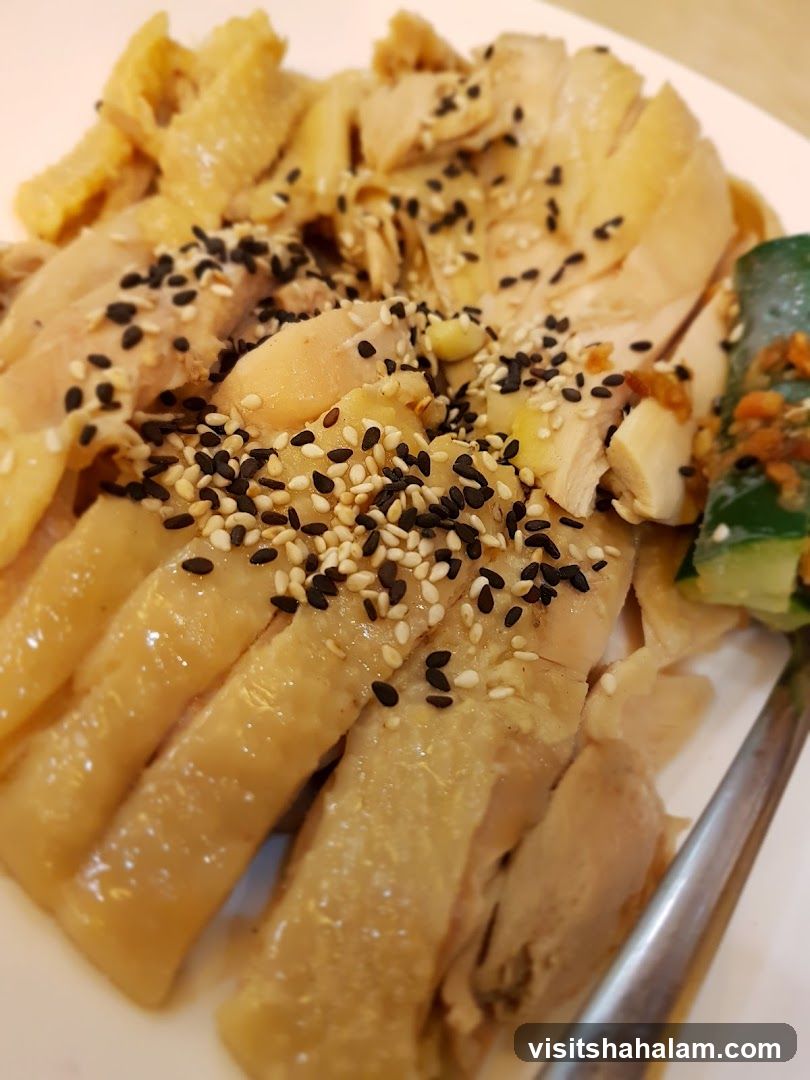 Poached Chicken with Sesame Seeds