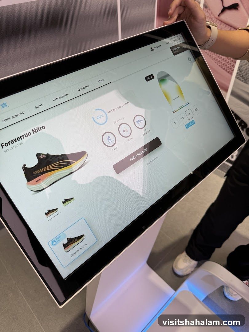 Interactive Shoe Fitting Kiosk