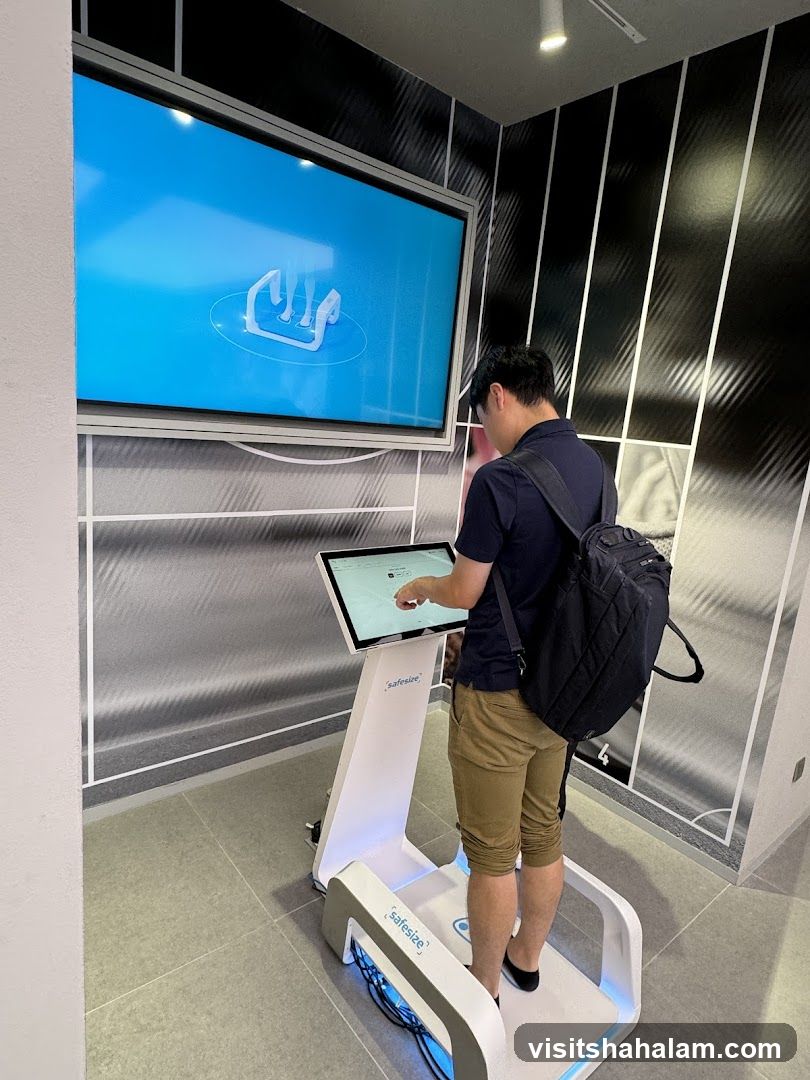 Foot scanning station