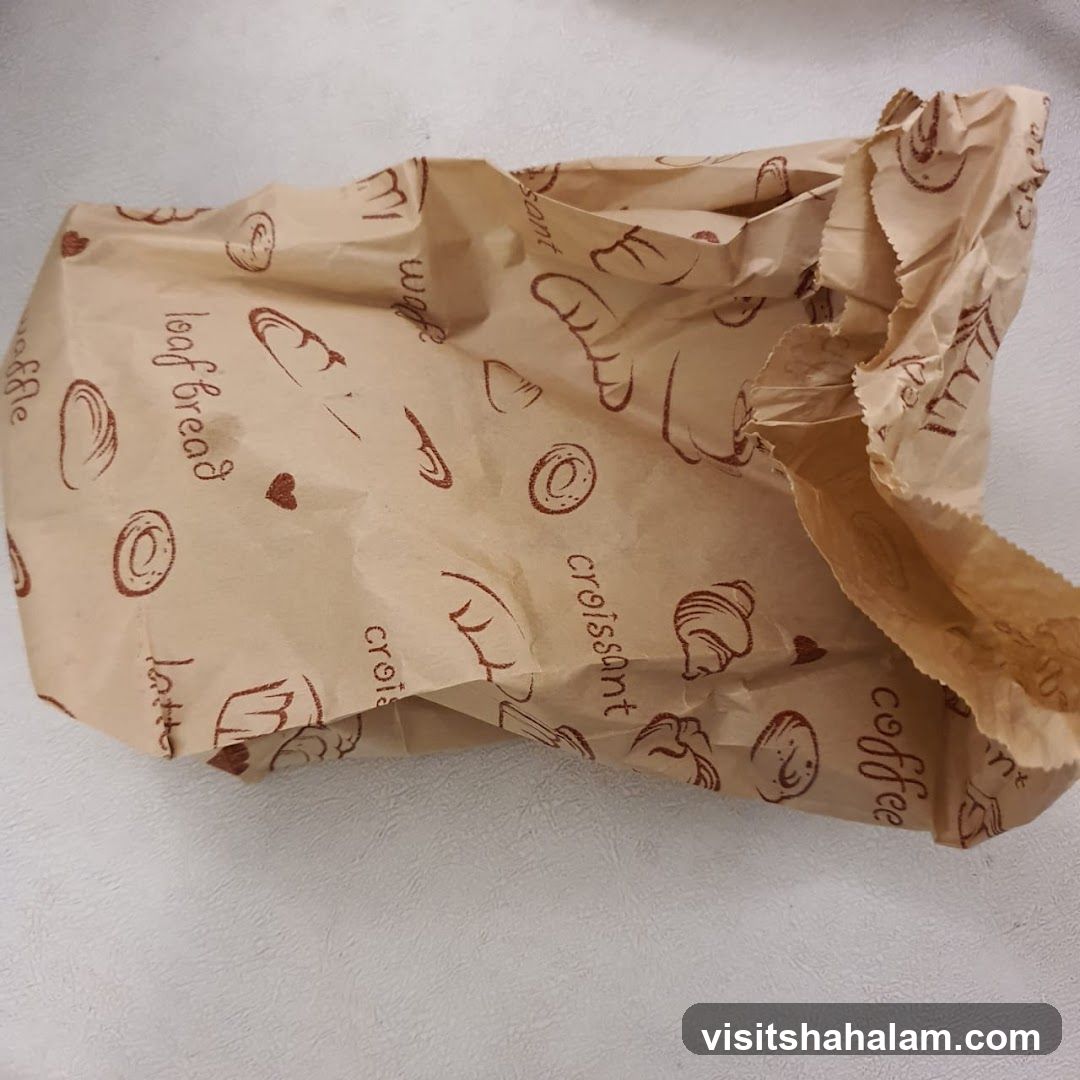Paper Bag with Bakery Illustrations