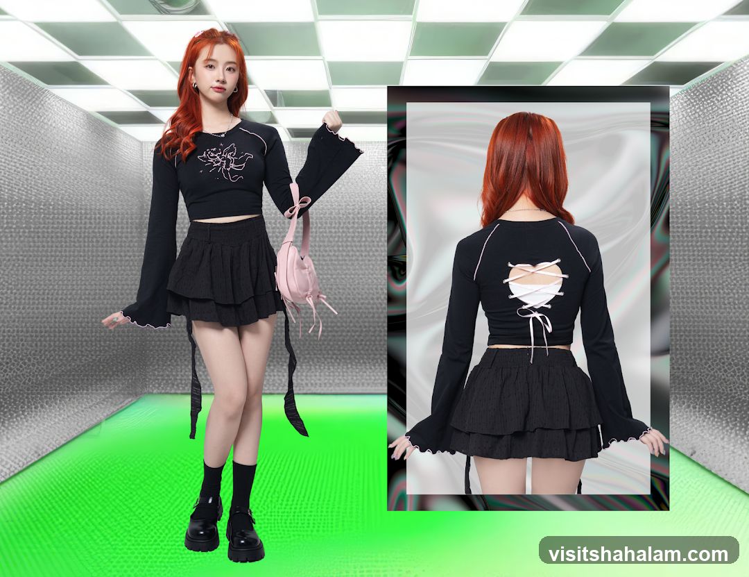 Fashion Model Posing with Outfit
