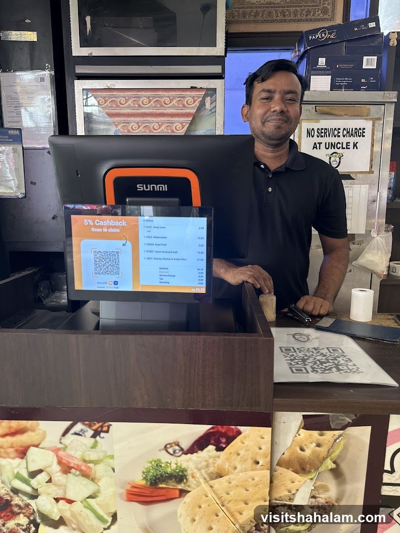 Counter with Staff and Menu Display