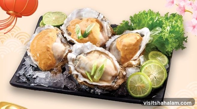 Oysters with Sauce and Lime