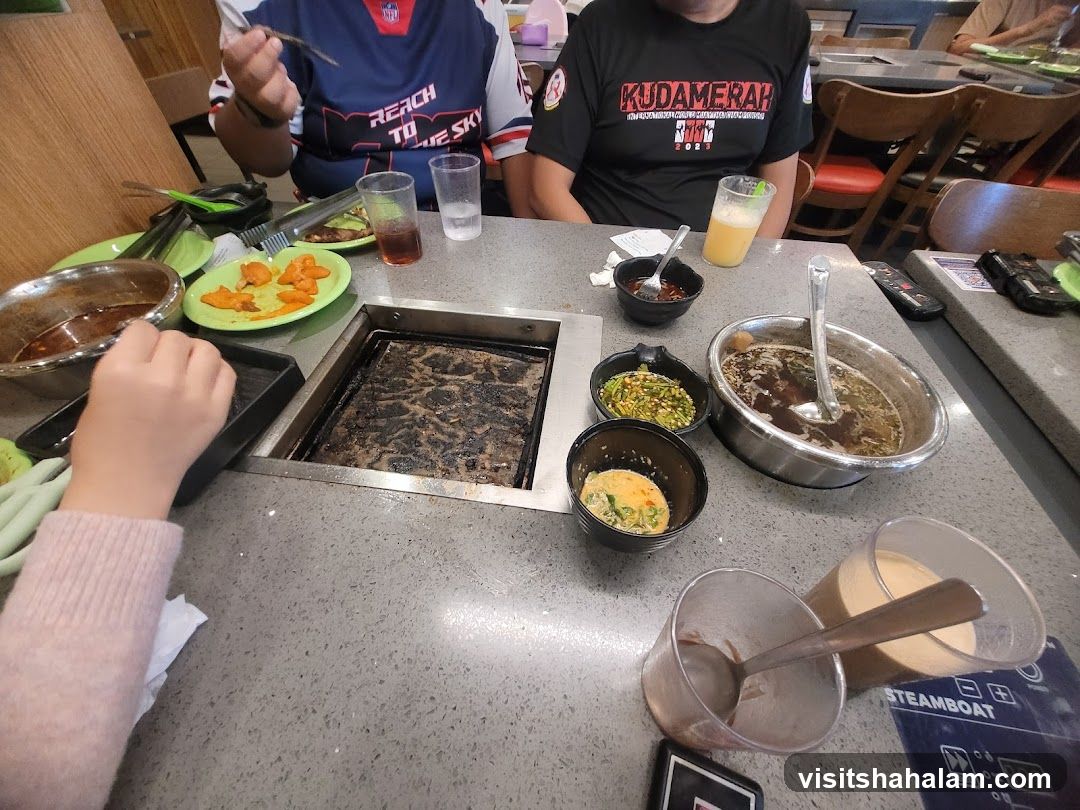 Diners at a Steamboat Restaurant