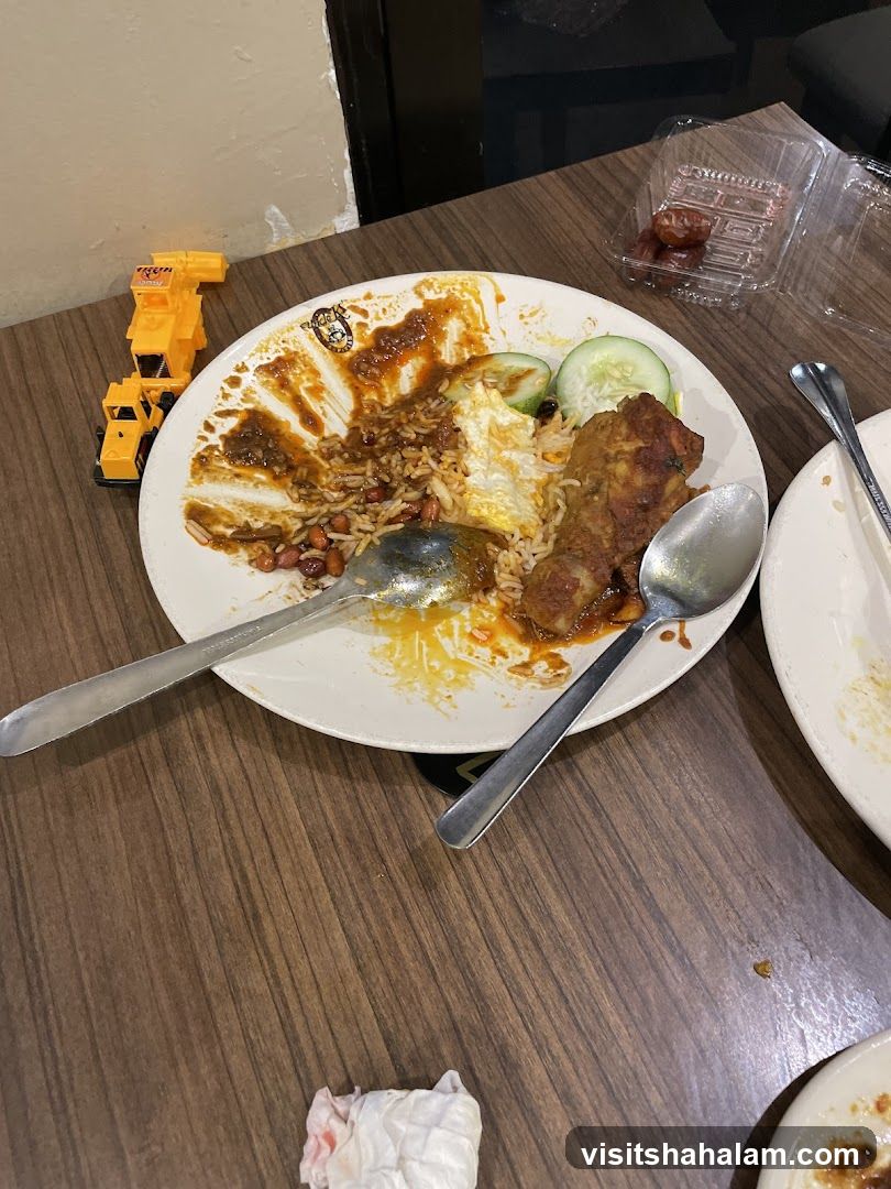 Partially Eaten Meal on Table