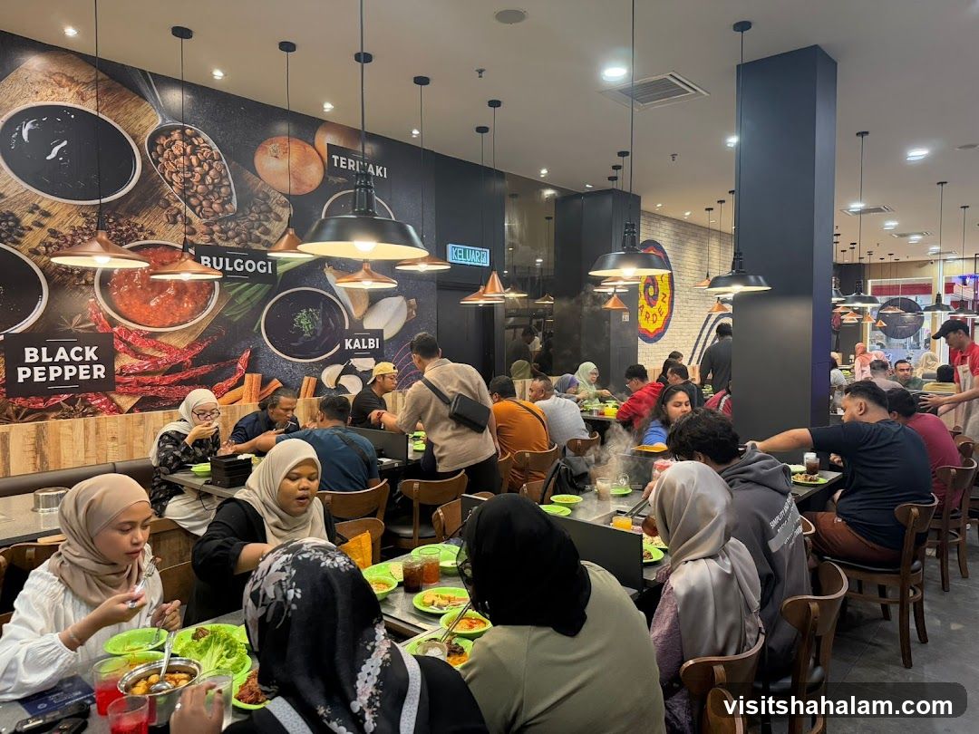 Restaurant Interior with Diners