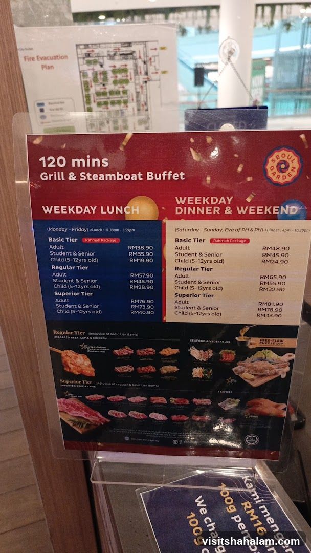 Seoul Garden Grill & Steamboat Buffet Menu