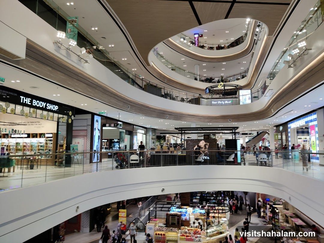 Interior of a multi-level shopping mall