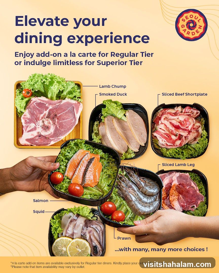 Seoul Garden Add-on Menu
