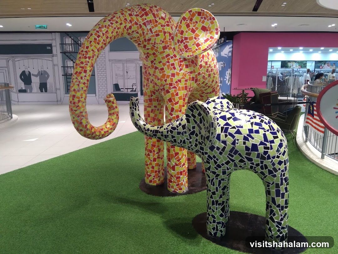 Mosaic Elephant Sculptures