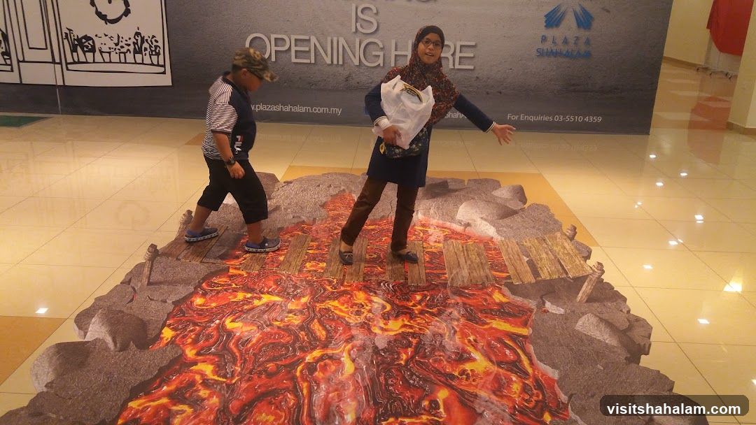 3D Lava Floor Art