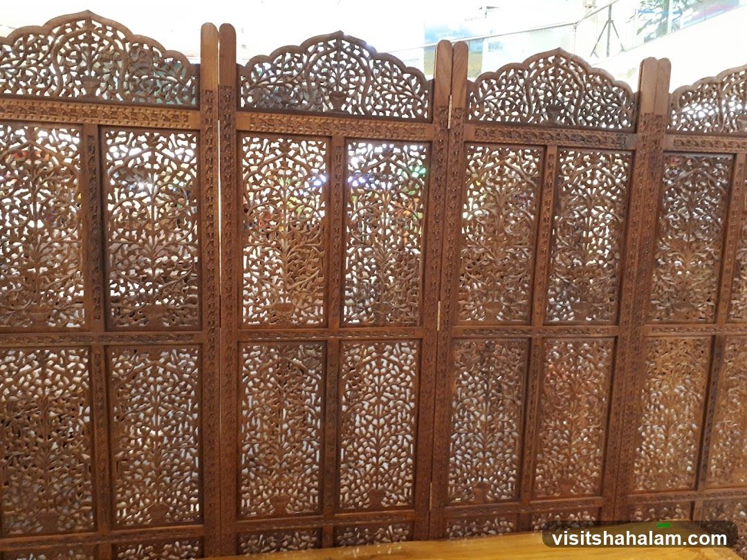 Carved Wooden Room Divider