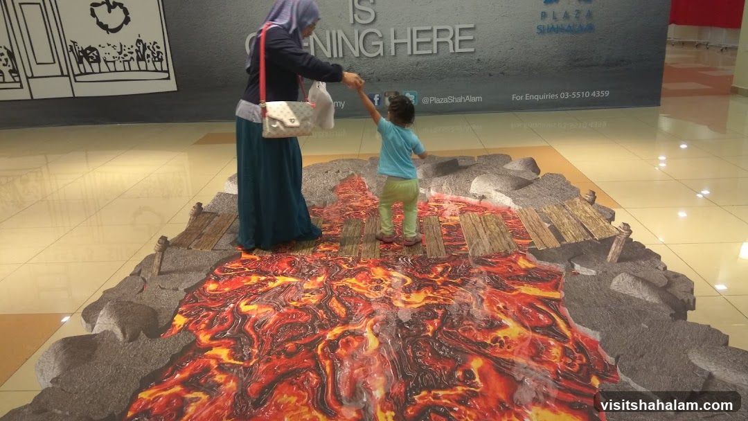3D Lava Floor Art