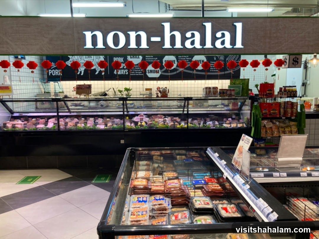 Non-Halal Meat Display