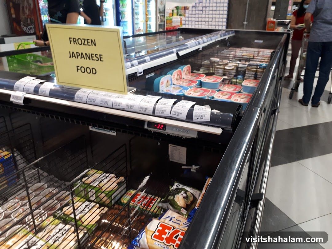 Frozen Japanese Food Display