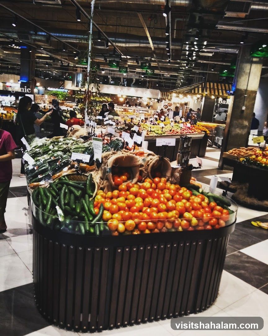 Produce Display in a Supermarket