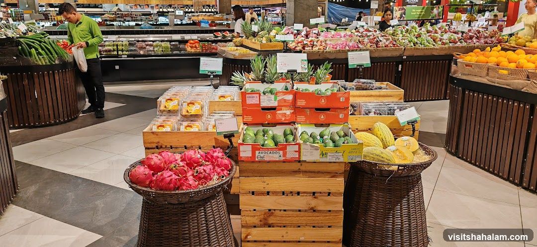 Produce Aisle in a Supermarket