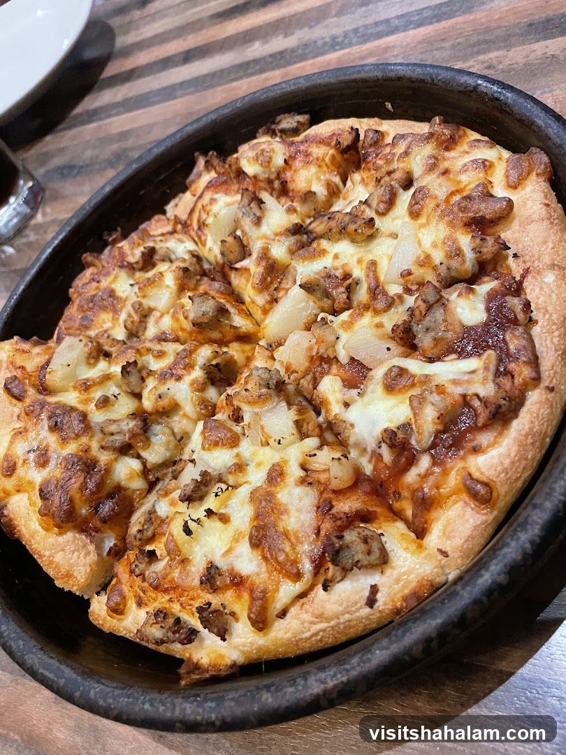 Pizza with Meat and Pineapple